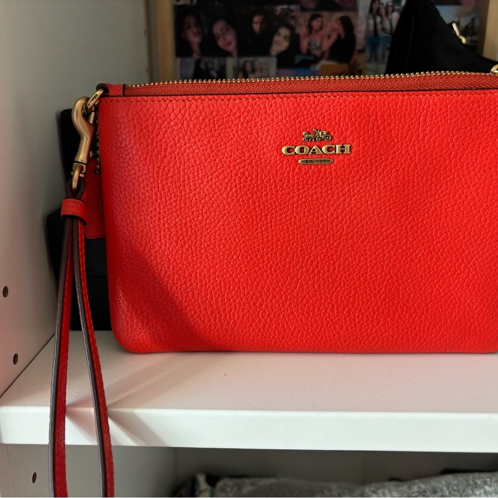 Coach Red Leather Crossbody Bag